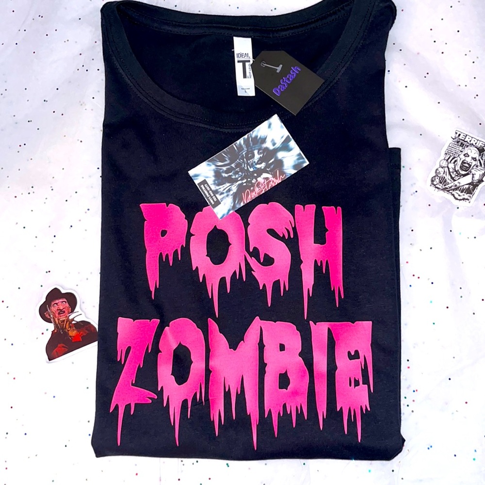 GLOW POSH ZOMBIE CREW ZOMBIES TSHIRT POSHMARK POSH SWAG MERCH GEAR